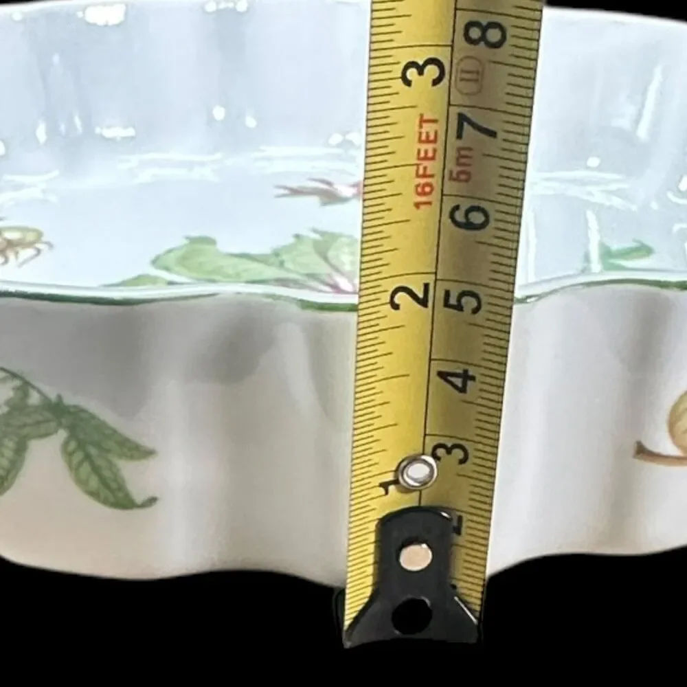 Vegetable Garden by Andrea - Round Casserole Pie Quiche Pan Dish 9.5”‎ X 3.75”